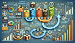 Graphic showing the recurring income potential from support packages