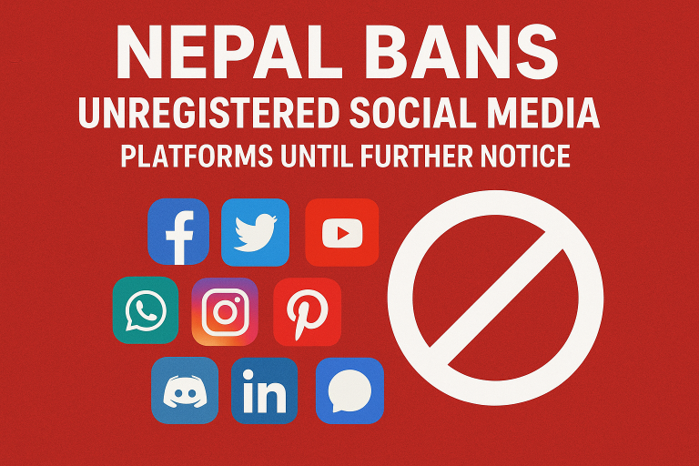 Nepal Bans unregistered social media